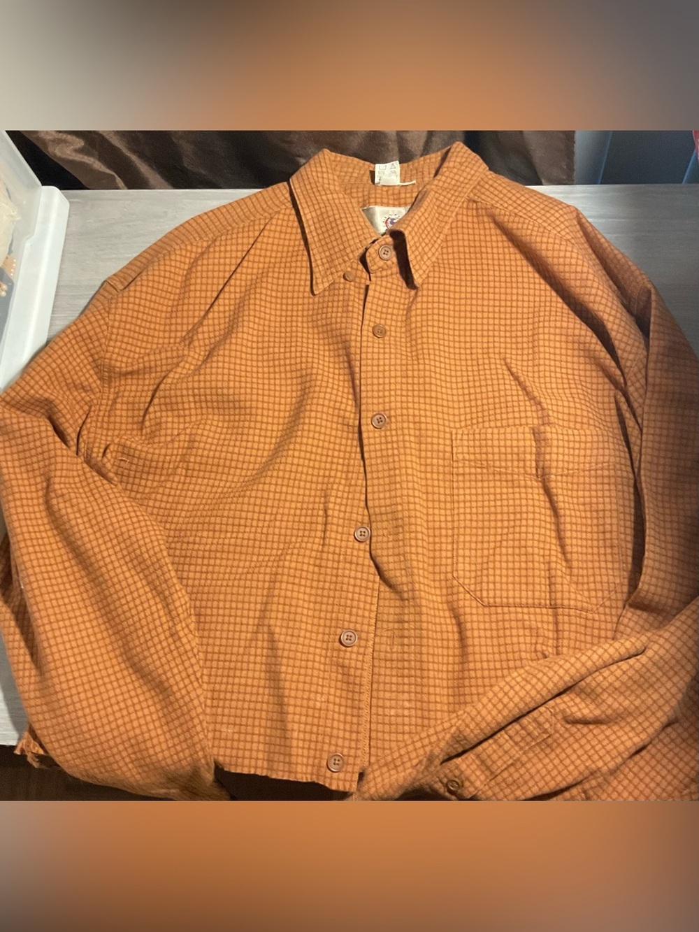 The Territory Ahead Women’s Cropped Pleaded Check Button-Down Shirt